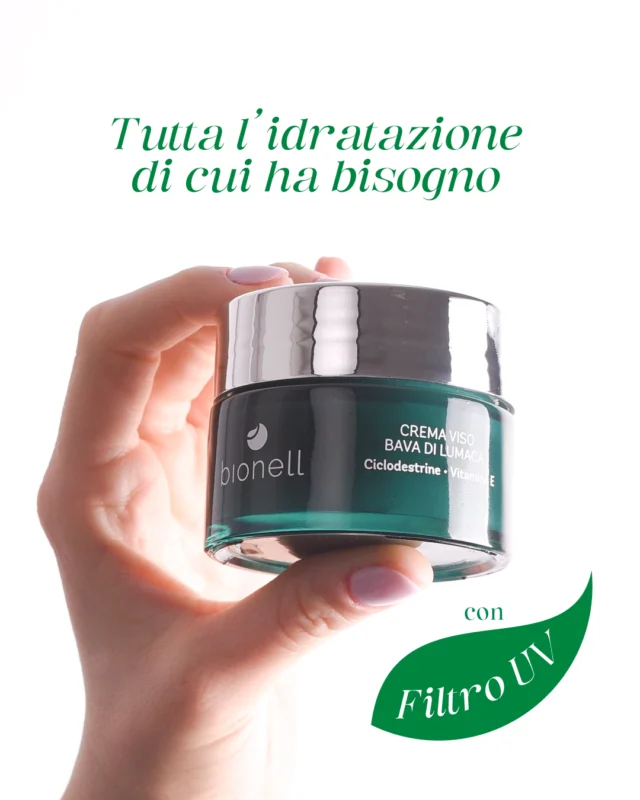 🐌✨ La bellezza si rinnova, un giorno alla volta!

Regala alla tua pelle tutta l’idratazione di cui ha bisogno con la Crema Viso alla Bava di Lumaca Bionell 💧

La sua formula, arricchita con bava di lumaca di alta qualità, aiuta a idratare la pelle, favorire il naturale rinnovamento cellulare e promuovere un’esfoliazione delicata. 🌿

✨ I suoi alleati di bellezza:
🐌 Bava di Lumaca, per idratare e favorire il rinnovamento cutaneo.
💧 Ciclodestrine, per completare la formula.
🌟 Vitamina E, dalle proprietà antiossidanti.

Una coccola quotidiana per una pelle idratata, protetta e dall’aspetto più fresco e luminoso! 💖

Scoprila su bionell.it o dal tuo rivenditore Bionell!

#Bionell #BavaDiLumaca #SkincareRoutine #CuraDelViso